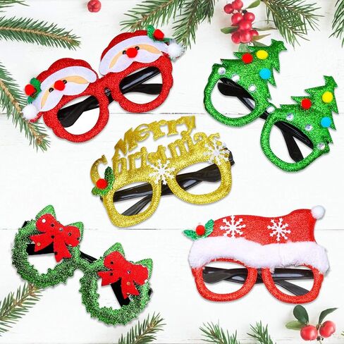 12 قطعة من زينة حفلات الكريسماس اللامعة من ليستنمان لحفلات عيد الميلاد المجيد، 2021 زي مرح لحفلات العين في عيد الميلاد، أنماط متنوعة in Kuwait