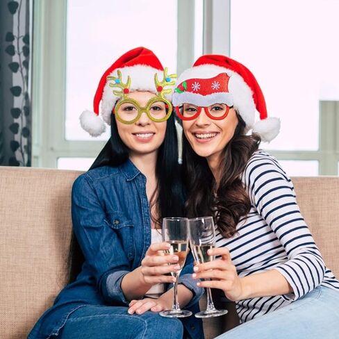 12 قطعة من زينة حفلات الكريسماس اللامعة من ليستنمان لحفلات عيد الميلاد المجيد، 2021 زي مرح لحفلات العين في عيد الميلاد، أنماط متنوعة in Kuwait