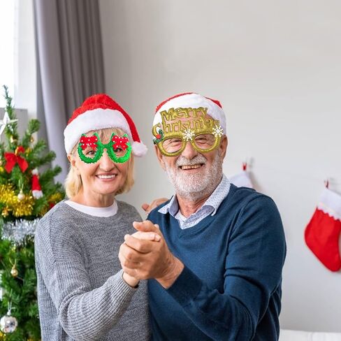 12 قطعة من زينة حفلات الكريسماس اللامعة من ليستنمان لحفلات عيد الميلاد المجيد، 2021 زي مرح لحفلات العين في عيد الميلاد، أنماط متنوعة in Kuwait