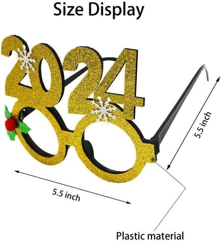 12 قطعة من زينة حفلات الكريسماس اللامعة من ليستنمان لحفلات عيد الميلاد المجيد، 2021 زي مرح لحفلات العين في عيد الميلاد، أنماط متنوعة in Kuwait