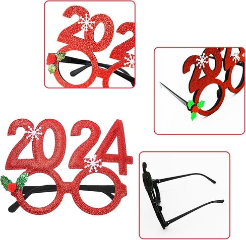 12 قطعة من زينة حفلات الكريسماس اللامعة من ليستنمان لحفلات عيد الميلاد المجيد، 2021 زي مرح لحفلات العين في عيد الميلاد، أنماط متنوعة in Kuwait