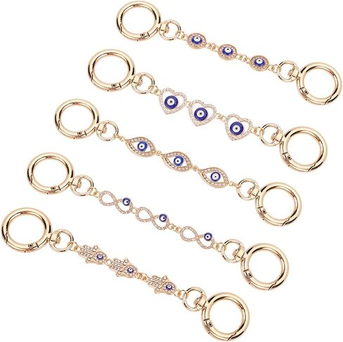 WADORN 5 قطع موسع حزام المحفظة، 5.6 بوصة سلسلة تمديد حقيبة معدنية سلسلة حزام موسع استبدال حزام الكتف القصير موسع حقيبة كروس سلسلة ملحقات سحر إطالة سلسلة حقيبة اليد in Saudi Arabia