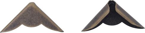 زوايا كتاب معدنية من النحاس القديم من Mandala Crafts - أدوات زينة لكتب الزوايا المعدنية لحماية الحواف ولألبومات الصور والقائمة ومجلدات أجهزة الكمبيوتر المحمولة 60 قطعة و13 نمطًا in Saudi Arabia