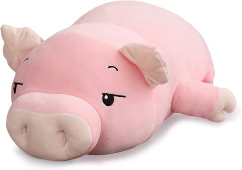 ifresen خنزير أفخم وسادة الأنف الكبير أصبع محشوة لعبة أصبع الحيوانات المحشوة رائعتين دمية خنزير لعبة الهدايا للأطفال عيد ميلاد (الحول، كريم أبيض، 15.74in) in Kuwait