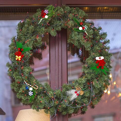 6 قطع من Asikkon مصنوعات التوت الاصطناعي سيقان التوت الأحمر لعيد الميلاد المزيف التوت الشتوي الدائم الخضرة فرع التوت ديكور للديكور DIY إكليل عيد الميلاد الحرفي in Kuwait