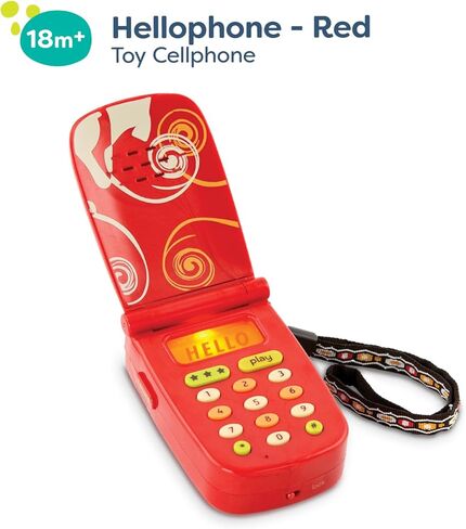 ألعاب - هاتف خلوي Hellophone- Lime- لعبة التظاهر - هاتف لعب للأطفال مع أصوات وأغاني ضوئية - هاتف لعبة للأطفال الصغار مع مسجل رسائل - 10 أشهر فما فوق in Kuwait