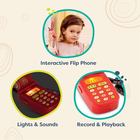ألعاب - هاتف خلوي Hellophone- Lime- لعبة التظاهر - هاتف لعب للأطفال مع أصوات وأغاني ضوئية - هاتف لعبة للأطفال الصغار مع مسجل رسائل - 10 أشهر فما فوق in Kuwait