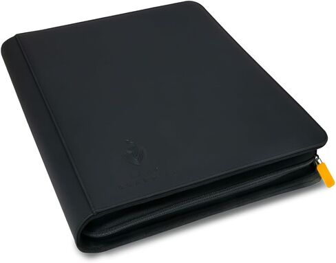 Card Guardian - Toploader 9 Pocket Premium Binder with Zipper for 360 Cards - Side Loaded Pockets - Compatible with Sports and Trading Cards TCG (Black) in Kuwait