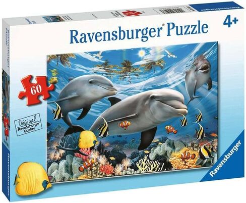Ravensburger Caribbean Smile 60 Piece Jigsaw Puzzle for Kids – Every Piece is Unique, Pieces Fit Together Perfectly , Blue in Saudi Arabia