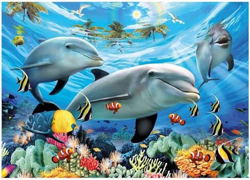 Ravensburger Caribbean Smile 60 Piece Jigsaw Puzzle for Kids – Every Piece is Unique, Pieces Fit Together Perfectly , Blue in Saudi Arabia