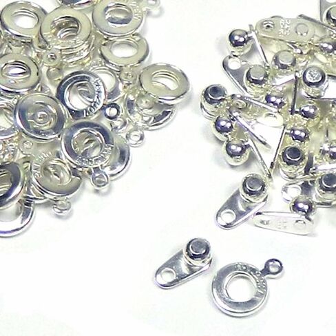 The Beadsmith 8-Millimeter Ball and Socket Clasp, Bag of 36 Pieces, Jewelry-Making Connectors (Silver) in Saudi Arabia