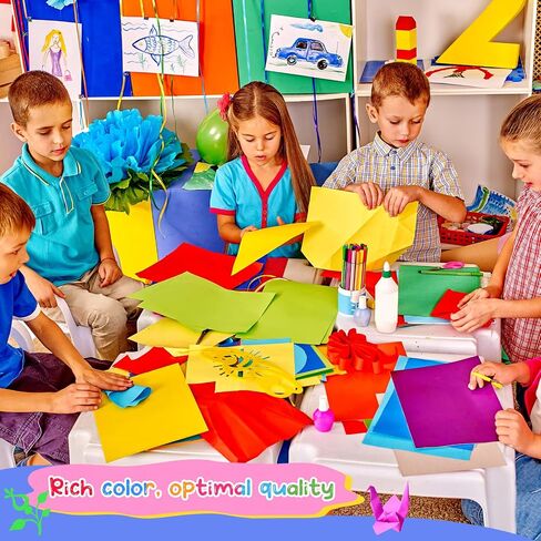 Henoyso 200 Sheet Construction Paper Bulk Assorted Colors Card Stock 9 x 12 Inch Art Classic Lightweight Paper DIY Craft for Kids Adults Drawing Scrapbook Classroom Christmas Party Supplies, 20 Colors in Saudi Arabia