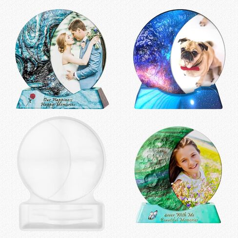 قوالب راتنج من السيليكون بتصميم كلمة مرور جميلة، قوالب ايبوكسي لاطار الصور على شكل قمر، قالب ثنائي الاستخدام لراتنج الايبوكسي، ديكور منزلي ذاتي الصنع وديكور طاولة in Kuwait