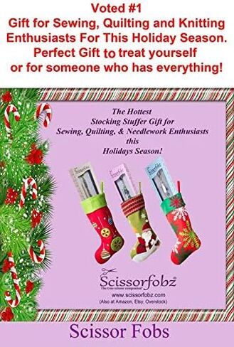 Scissors sheaths by SCISSORFOBZ with ScissorGripper -VALUE PACK-4 sizes- Designer Scissor Covers Holders for embroidery sewing quilting - Quilters sewers gift - Shiny Patent Brown. S-09 in Kuwait