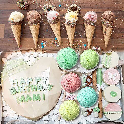 قوالب سيليكون على شكل كرة ايس كريم ثلاثية الابعاد من 4 قطع / قوالب شموع من السيليكون / قالب صابون دائري كبير لصنع الشموع بخاصية اطلاق الروائح العلاجية والصابون اليدوي واذابة الشمع in Kuwait