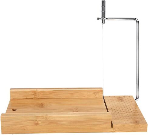 اداة تقطيع صابون من خشب الخيزران قابلة للتعديل لتقطيع الصابون والكيك والشموع والشوكولاتة والطعام والصابون in Kuwait