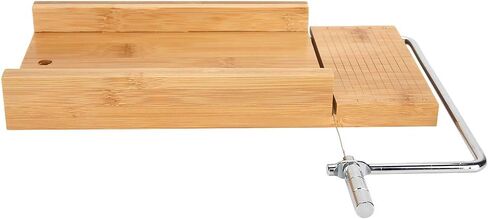 اداة تقطيع صابون من خشب الخيزران قابلة للتعديل لتقطيع الصابون والكيك والشموع والشوكولاتة والطعام والصابون in Kuwait