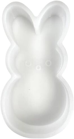 Easter Bunny Freshie Mold Marshmallow Candy| 4 x 2 x .8" inches | Easter Bunny Freshie Silicone Rabbit Christian Holiday for Scented Aroma Beads, Car Candle, Soap Oven Safe Bake Heat Resistant to 400F in Saudi Arabia