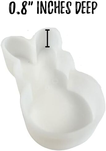 Easter Bunny Freshie Mold Marshmallow Candy| 4 x 2 x .8" inches | Easter Bunny Freshie Silicone Rabbit Christian Holiday for Scented Aroma Beads, Car Candle, Soap Oven Safe Bake Heat Resistant to 400F in Saudi Arabia