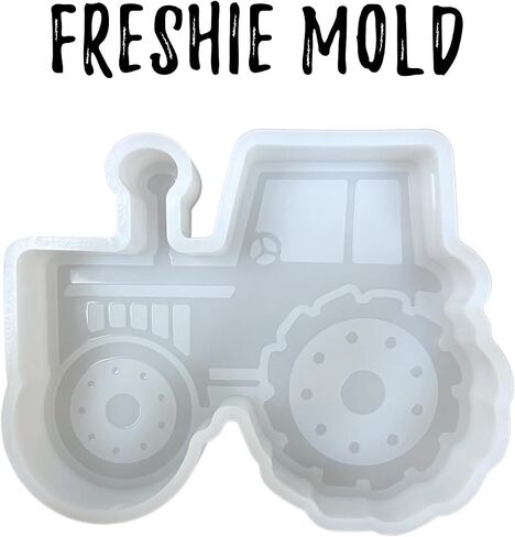 Tractor Farm Car Freshie Silicone Mold 3.5 x 4.25 x 0.8" inches Manly Farming Truck for Scented Aroma Beads Oven Safe up to 450 F Freshie Supplies Chicken Farmer in Saudi Arabia