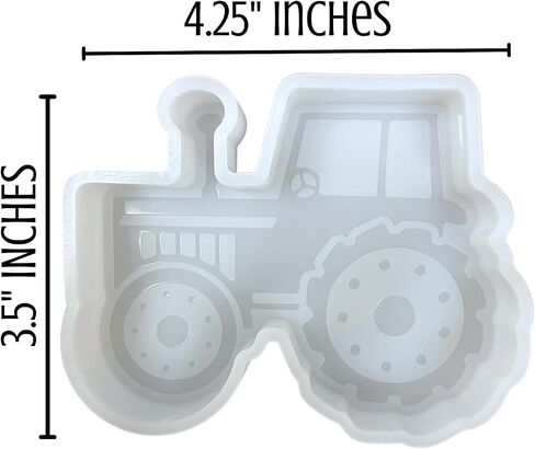 Tractor Farm Car Freshie Silicone Mold 3.5 x 4.25 x 0.8" inches Manly Farming Truck for Scented Aroma Beads Oven Safe up to 450 F Freshie Supplies Chicken Farmer in Saudi Arabia