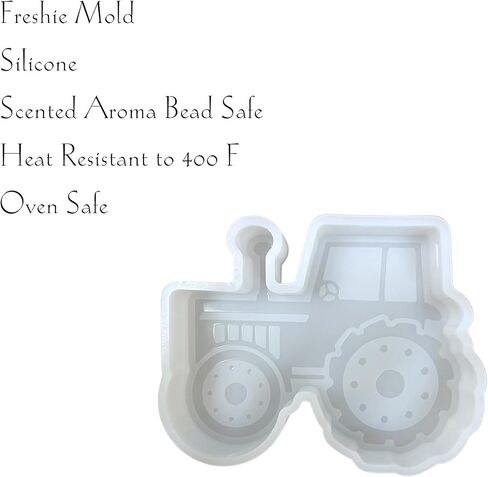 Tractor Farm Car Freshie Silicone Mold 3.5 x 4.25 x 0.8" inches Manly Farming Truck for Scented Aroma Beads Oven Safe up to 450 F Freshie Supplies Chicken Farmer in Saudi Arabia
