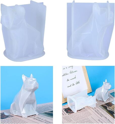 FineInno Bulldog Shape Resin Mold, 3D Animal Silicone Mold for Epoxy Resin,Dog Art Casting Mold for DIY Resin Craft,Soap, Clay,Candle,Home Decor in Saudi Arabia