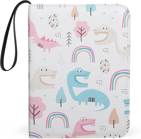 4 مجلدات لبطاقات التداول للجيب تتسع لـ 400 بطاقة، نمط ديناصور رايبو in Kuwait