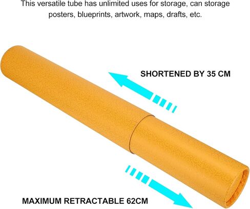 Kraft Document Tube Holder - Telescoping Drafting Tube for Prints, Posters & Artworks - Orange in Saudi Arabia