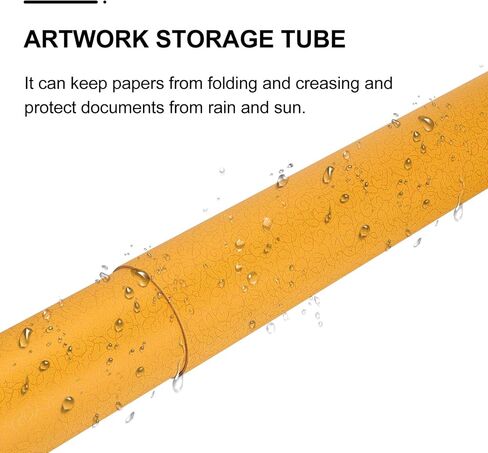 Kraft Document Tube Holder - Telescoping Drafting Tube for Prints, Posters & Artworks - Orange in Saudi Arabia
