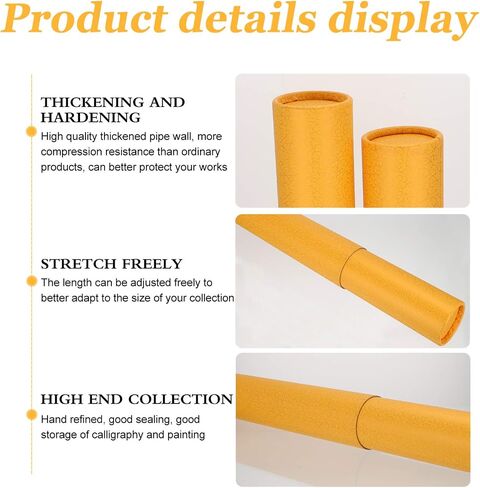 Kraft Document Tube Holder - Telescoping Drafting Tube for Prints, Posters & Artworks - Orange in Saudi Arabia