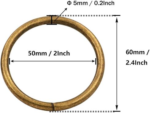 Tianbang Bronze 2" Inner Diameter O Ring Non Welded Pack of 6 in Kuwait