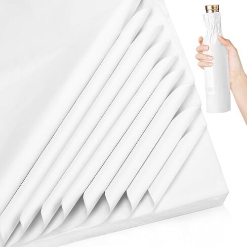 Fansunta 100 ورقة مقاس 20 بوصة × 30 بوصة مناديل أرشيفية خالية من الأحماض، ورق خالٍ من الأحماض لتخزين الملابس، بدون ورق حمضي لبطانة الهدايا، بدون ورق مناديل اللجنين للتخزين والحفظ (أبيض) in Kuwait