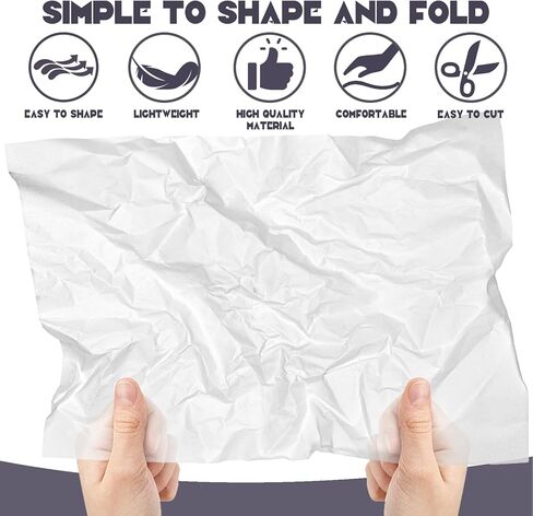 Fansunta 100 ورقة مقاس 20 بوصة × 30 بوصة مناديل أرشيفية خالية من الأحماض، ورق خالٍ من الأحماض لتخزين الملابس، بدون ورق حمضي لبطانة الهدايا، بدون ورق مناديل اللجنين للتخزين والحفظ (أبيض) in Kuwait