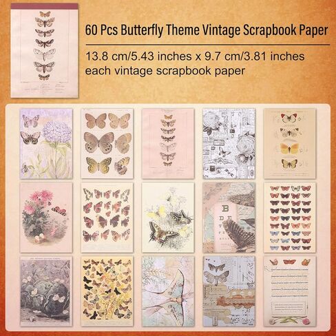 240 Pcs Vintage Scrapbooking Paper, 4 Theme 6x4" Vintage Journaling Scrapbooking Paper for Scrapbooking Journals Junk Journal Planners in Kuwait