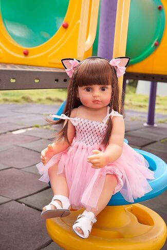 MNMJ Lifelike Reborn Baby Dolls - 22-inch Soft Body Realistic Newborn Baby Dolls Silicone Full Body Real Life Baby Dolls with Feeding Kit Toys Accessories for Ages 3+ Year Old Girls or Collection in Saudi Arabia