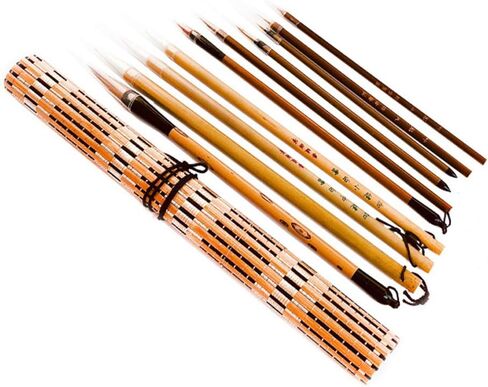 Chinese Brush, Writing Brush for Professional Calligraphy Kanji Japanese Sumi-e Drawing (10-Pieces Set) in Saudi Arabia