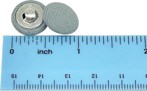 MMvolesy Beige Fabric Cloth Covered with Metal Shank Round Buttons for Suits Gowns Blouses Shirts DIY Sewing 25mm(1 Inch) 20Pc in Saudi Arabia