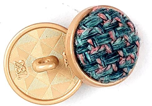 Heyiwell 10 قطع من قماش التويد المنقوش المغطى بأزرار دائرية معدنية ذهبية لخياطة الملابس والمعاطف والسترات الجينز وترتدي الديكور 23 مم، رمادي in Kuwait