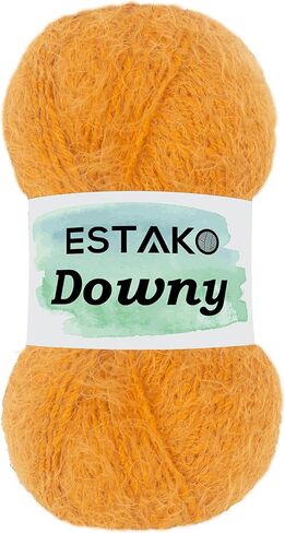 Estako Downy 40% أكريليك ممتاز و60% بولي أميد ناعم DK - خيوط صوفية خفيفة #3 للحياكة والحياكة 3.52 أونصة (100 جرام) 267 ياردة (245 م) (8630 - أرجواني) in Kuwait