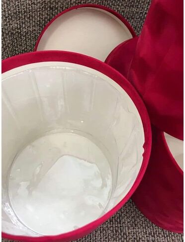 صندوق زهور مخملي مستدير عالي الجودة من UNIKPACKAGING، علب هدايا لترتيبات الزهور والهدايا الفاخرة، مجموعة من 3 قطع (أبيض) in Kuwait