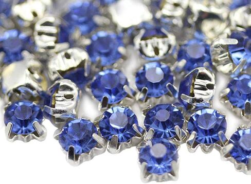 Allstarco 6 مم SS30 الياقوت مخيط على كريستال ديامانتي حجر الراين خرز مونتي للخياطة والحرف اليدوية صناعة المجوهرات زينة فستان الزفاف 100 قطعة in Kuwait