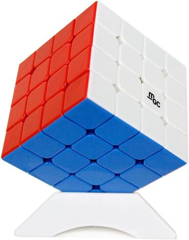 اليوبيك مكعب سحري من يونج جون واي جيه MGC4 4×4 اصدار ام جي سي 4 ام اصدار ثلاثي الابعاد بدون ملصقات + حامل مكعب وشنطة مكعب in Kuwait