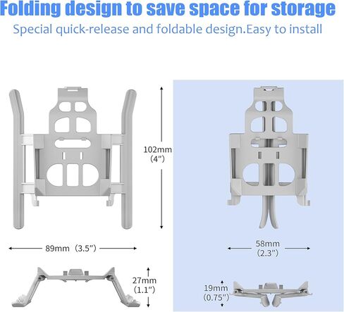 معدات الهبوط القابلة للطي لـ DJI Mini 3 Pro/Mini 3، ساق تمديد الارتفاع سريعة التحرير لملحقات DJI Mavic Mini 3/Mini 3 Pro in Kuwait