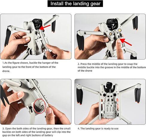 معدات الهبوط القابلة للطي لـ DJI Mini 3 Pro/Mini 3، ساق تمديد الارتفاع سريعة التحرير لملحقات DJI Mavic Mini 3/Mini 3 Pro in Kuwait