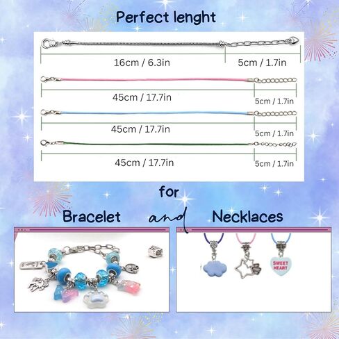 مجموعة صناعة الأساور الساحرة من أثينا إليمنتس، مجموعة صنع المجوهرات DIY للفتيات، 67 قطعة من سحر الأساور لصنع الأساور والفنون والحرف اليدوية للفتيات من سن 7 إلى 12 عامًا مع صندوق مجوهرات (وردي) in Kuwait