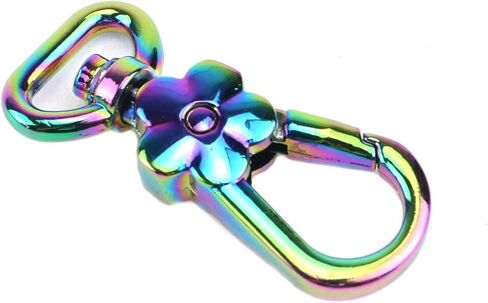 HNGSON Rainbow Swivel Clasps Keychain Ring Hooks Jewelry Lanyard Snap Hook Zinc Alloy Lobster Claw Clasps Decorative Bag Purse Hardware 6PCS in Kuwait