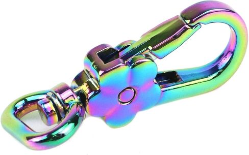 HNGSON Rainbow Swivel Clasps Keychain Ring Hooks Jewelry Lanyard Snap Hook Zinc Alloy Lobster Claw Clasps Decorative Bag Purse Hardware 6PCS in Kuwait