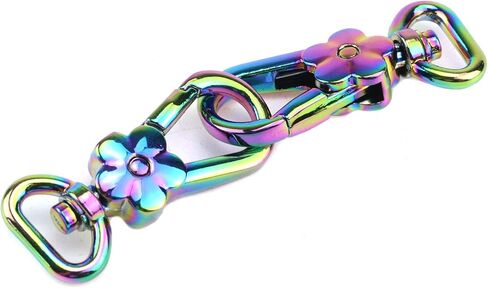 HNGSON Rainbow Swivel Clasps Keychain Ring Hooks Jewelry Lanyard Snap Hook Zinc Alloy Lobster Claw Clasps Decorative Bag Purse Hardware 6PCS in Kuwait