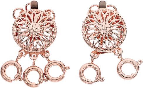 NOLITOY Layered Necklace Spacer Necklace Layering Clasp Set of 2, Multiple Strands Jewelry Separators Bracelet Necklace Clasp for Women Layered Look Jewelry Making ( Rose Gold ) Necklace Separator in Kuwait